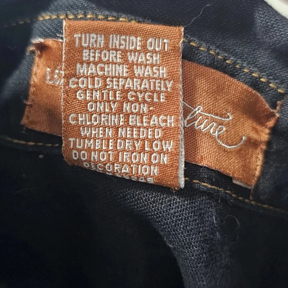 Liz & Me Women's Denim Jacket With Rhinestone Trim Black/Blue Size 2X 22/24W - Picture 14 of 16